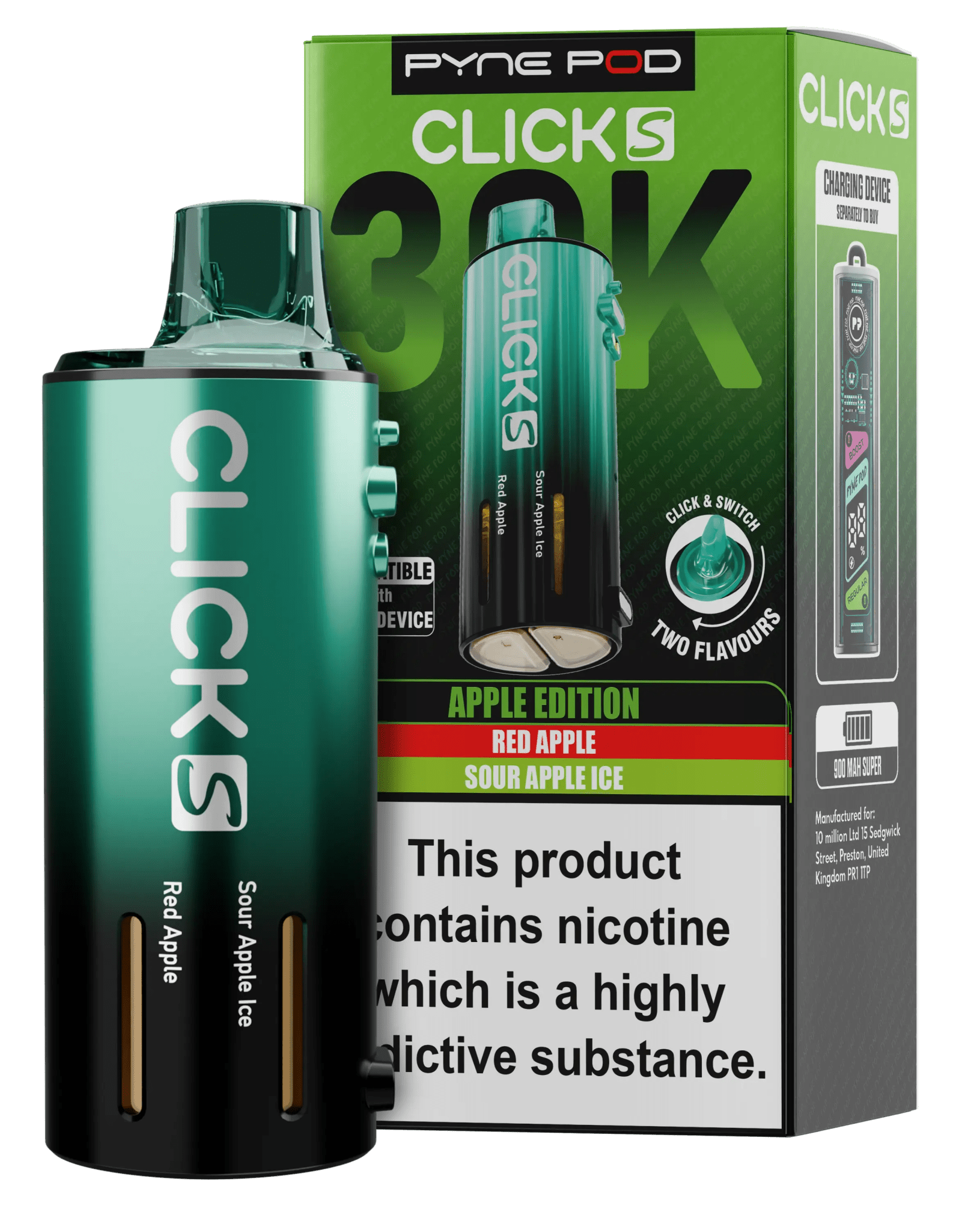 Pyne Pod Click S 30K Prefilled Pods - varient_name - Planet Puff