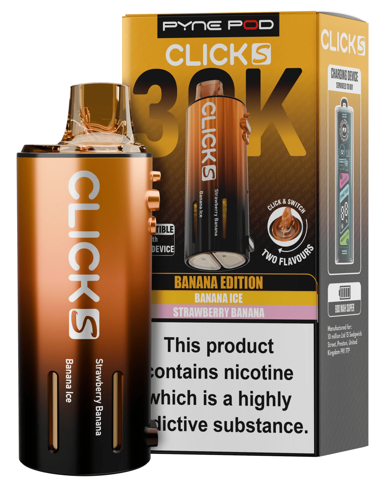 Pyne Pod Click S 30K Prefilled Pods - varient_name - Planet Puff