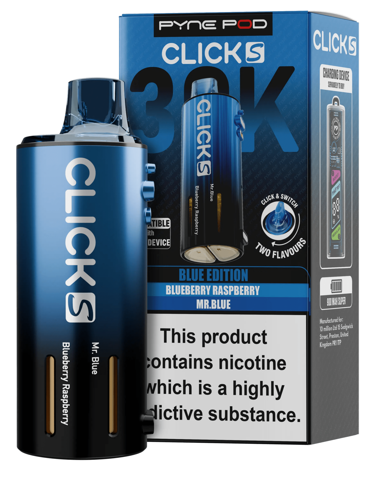 Pyne Pod Click S 30K Prefilled Pods - varient_name - Planet Puff