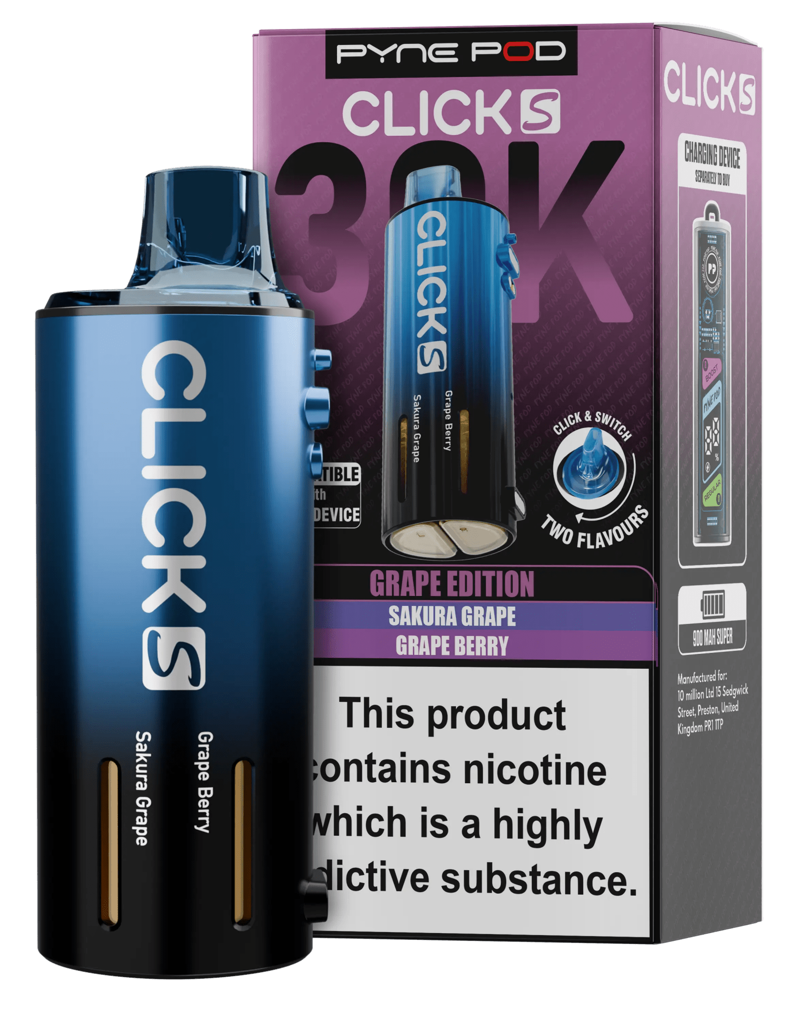 Pyne Pod Click S 30K Prefilled Pods - varient_name - Planet Puff