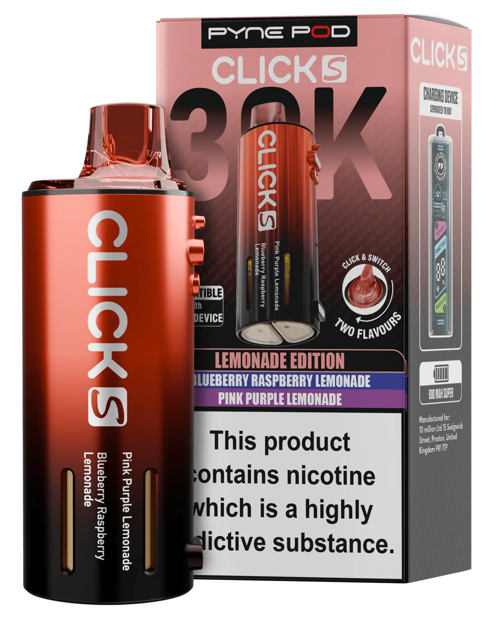 Pyne Pod Click S 30K Prefilled Pods - varient_name - Planet Puff