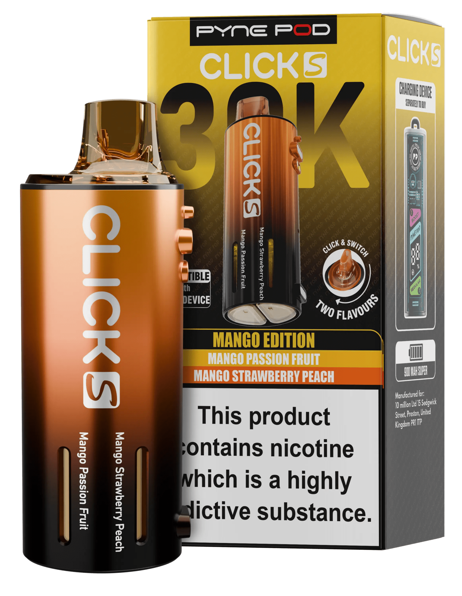 Pyne Pod Click S 30K Prefilled Pods - varient_name - Planet Puff