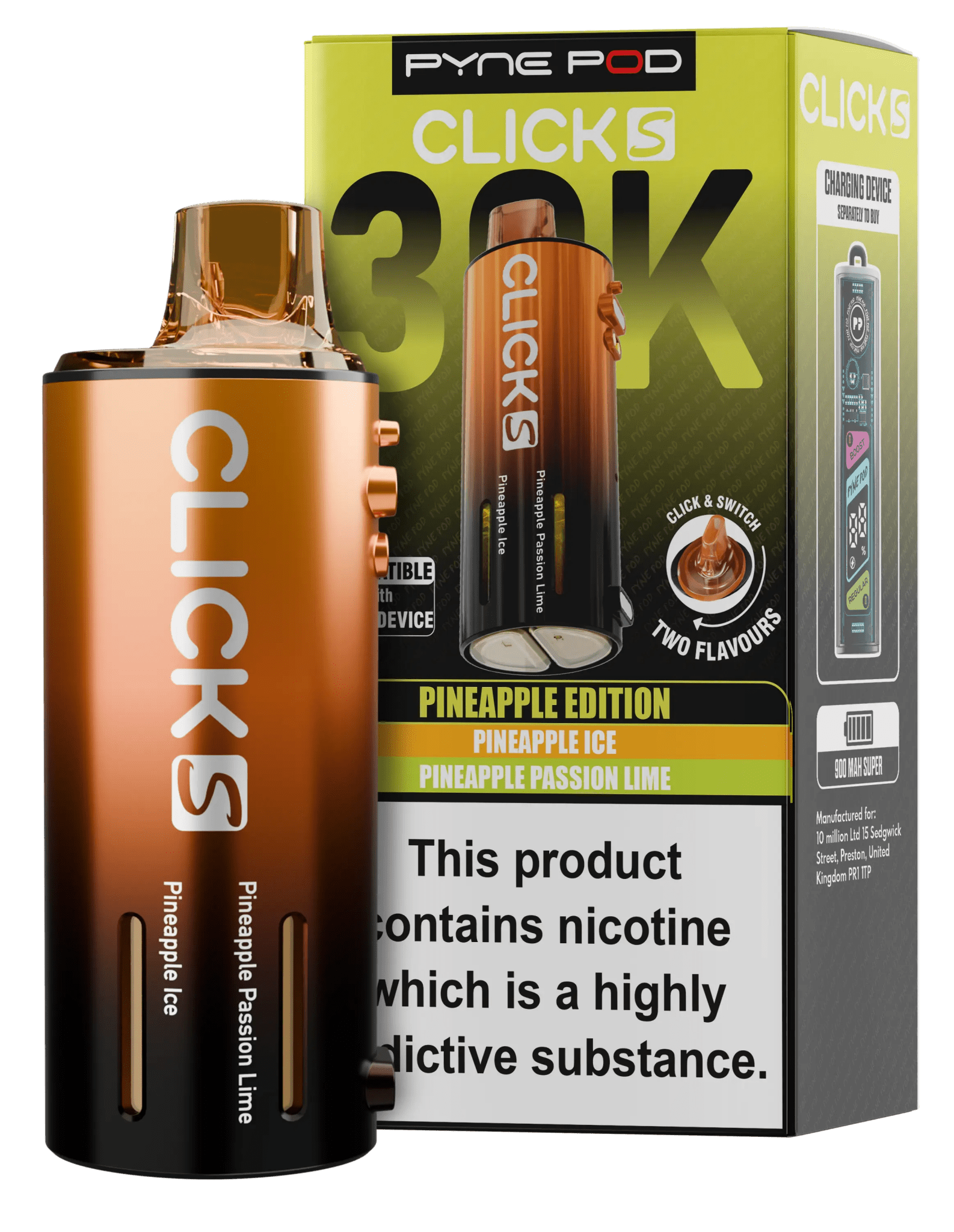 Pyne Pod Click S 30K Prefilled Pods - varient_name - Planet Puff