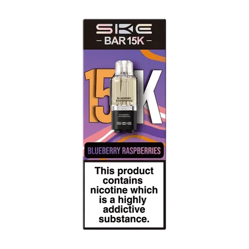 SKE Bar 15K Refill Pods + Container Tank | Crystal Vapes -Blueberry Raspberries-Planet Puff