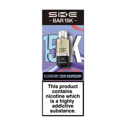 SKE Bar 15K Refill Pods + Container Tank | Crystal Vapes -Blueberry Sour Raspberry-Planet Puff