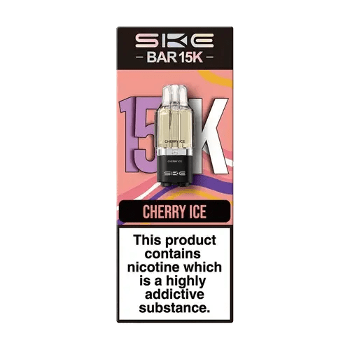 SKE Bar 15K Refill Pods + Container Tank | Crystal Vapes -Cherry Ice-Planet Puff