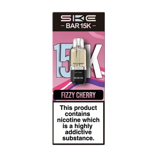 SKE Bar 15K Refill Pods + Container Tank | Crystal Vapes -Fizzy Cherry-Planet Puff