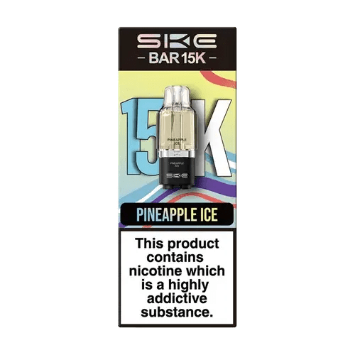 SKE Bar 15K Refill Pods + Container Tank | Crystal Vapes -Pineapple Ice-Planet Puff