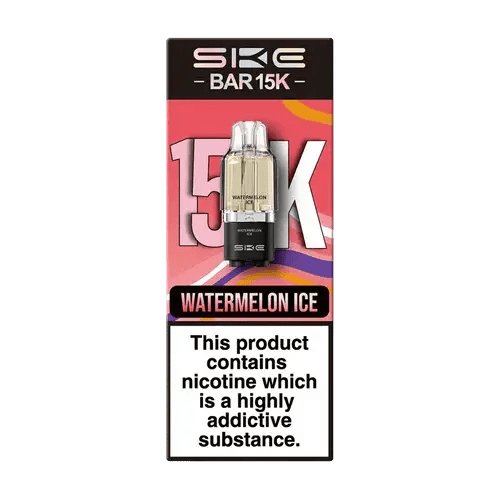 SKE Bar 15K Refill Pods + Container Tank | Crystal Vapes -Watermelon Ice-Planet Puff