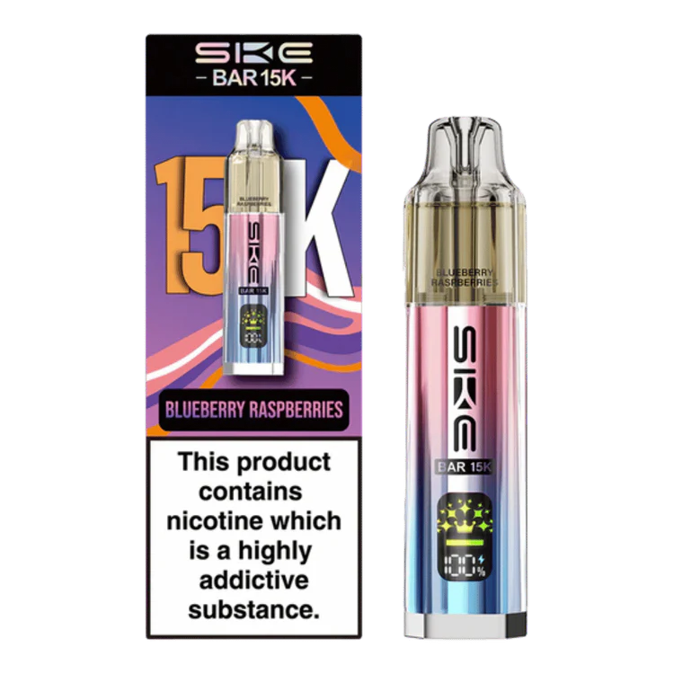 SKE Crystal Bar 15K Prefilled Vape Kit | Crystal Vape - Blueberry Raspberry-Planet Puff
