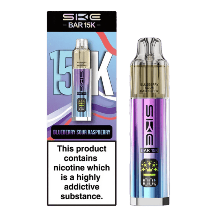 SKE Crystal Bar 15K Prefilled Vape Kit | Crystal Vape - Blueberry Sour Raspberry-Planet Puff