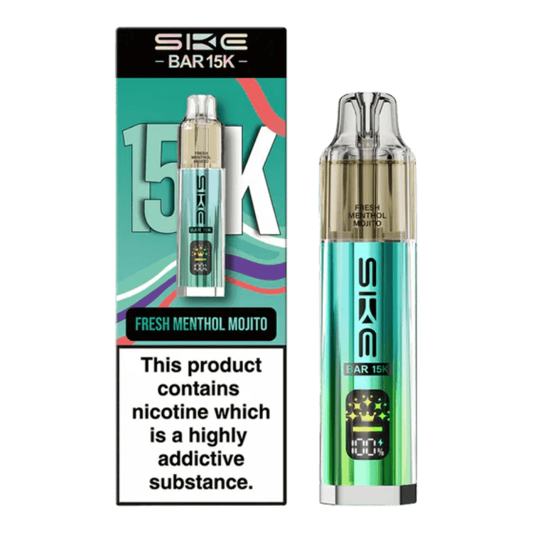 SKE Crystal Bar 15K Prefilled Vape Kit | Crystal Vape - Fresh Menthol Mojito-Planet Puff