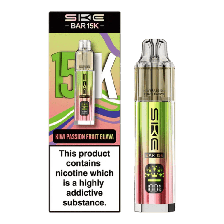 SKE Crystal Bar 15K Prefilled Vape Kit | Crystal Vape - Kiwi Passionfruit Guava-Planet Puff