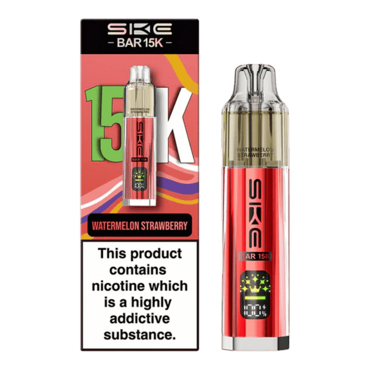 SKE Crystal Bar 15K Prefilled Vape Kit | Crystal Vape - Watermelon Strawberry-Planet Puff