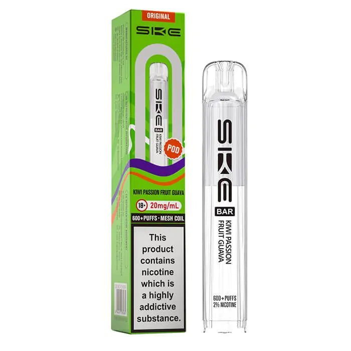 SKE Bar 600 Refill Pods | Crystal Vapes - Kiwi Passion Fruit Guava-Planet Puff