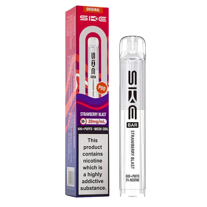 SKE Bar 600 Refill Pods | Crystal Vapes - Strawberry Blast-Planet Puff