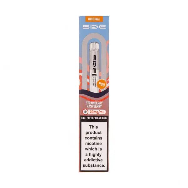 SKE Bar 600 Refill Pods | Crystal Vapes - Strawberry Raspberry-Planet Puff
