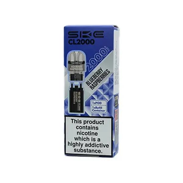 SKE Crystal CL2000 Refill Pods -Blueberry Raspberry-Planet Puff