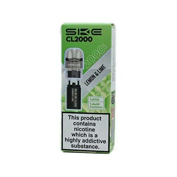 SKE Crystal CL2000 Refill Pods -Lemon Lime-Planet Puff