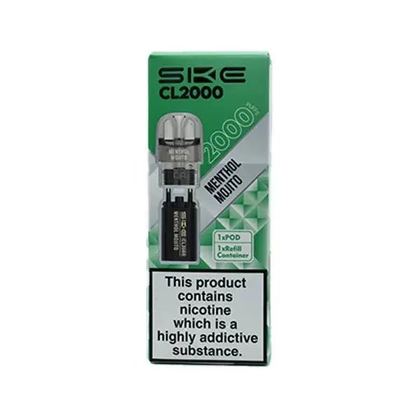 SKE Crystal CL2000 Refill Pods -Menthol Mojito-Planet Puff