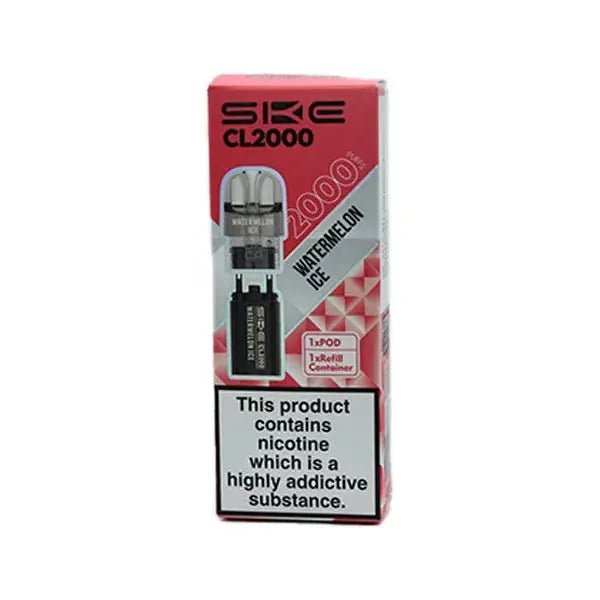 SKE Crystal CL2000 Refill Pods -Watermelon Ice-Planet Puff