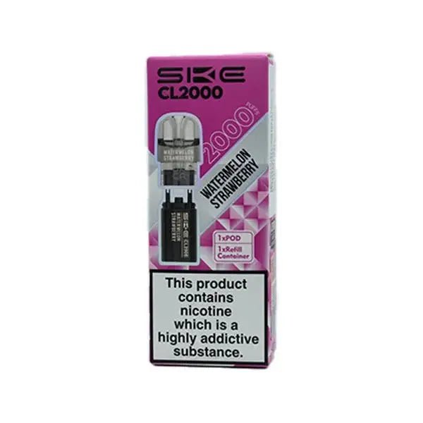 SKE Crystal CL2000 Refill Pods -Watermelon Strawberry-Planet Puff