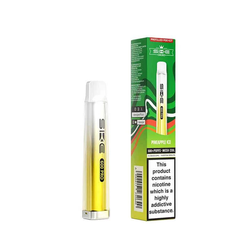 SKE Crystal Pro 600 Puffs Prefilled Vape Pod Kit | Crystal Vapes - Pineapple Ice-Planet Puff