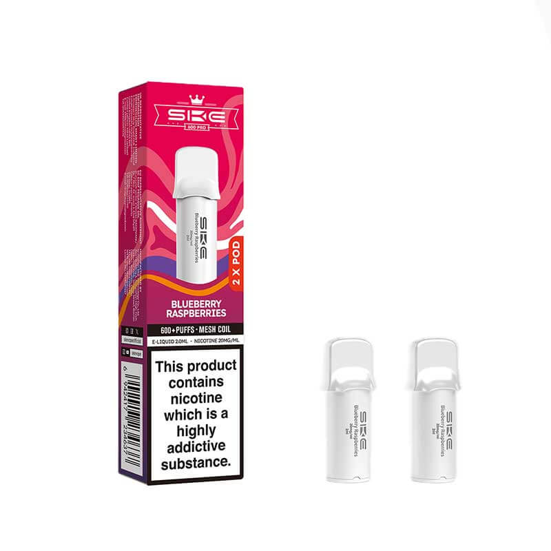 SKE Crystal Pro 600 Refill Pods - (2 Pack) - Blueberry Raspberries-Planet Puff