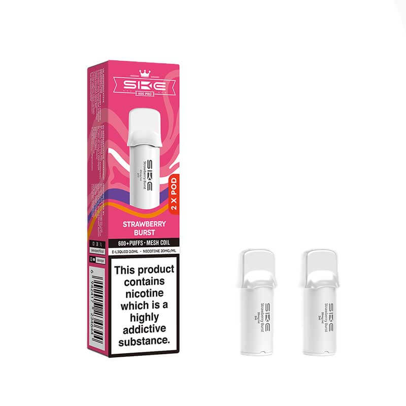 SKE Crystal Pro 600 Refill Pods - (2 Pack) - Strawberry Burst-Planet Puff