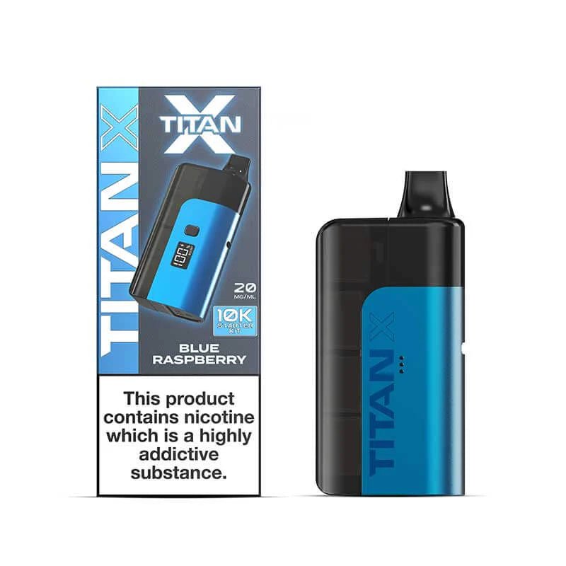 Titan X Prefilled Pod Kit | Popular Titan Vape - Blue Raspberry-Planet Puff