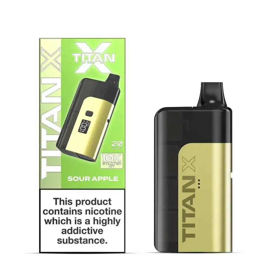 Titan X Prefilled Pod Kit | Popular Titan Vape - Sour Apple-Planet Puff