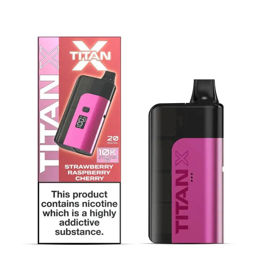 Titan X Prefilled Pod Kit | Popular Titan Vape - Strawberry Raspberry Cherry-Planet Puff