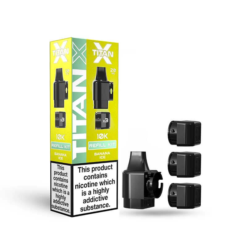 Titan X Refill Pods -Banana Ice-Planet Puff
