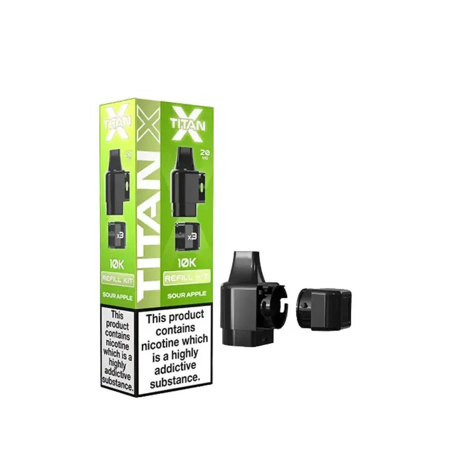 Titan X Refill Pods -Sour Apple-Planet Puff