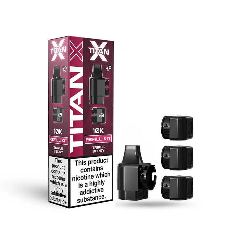 Titan X Refill Pods -Triple Berry-Planet Puff